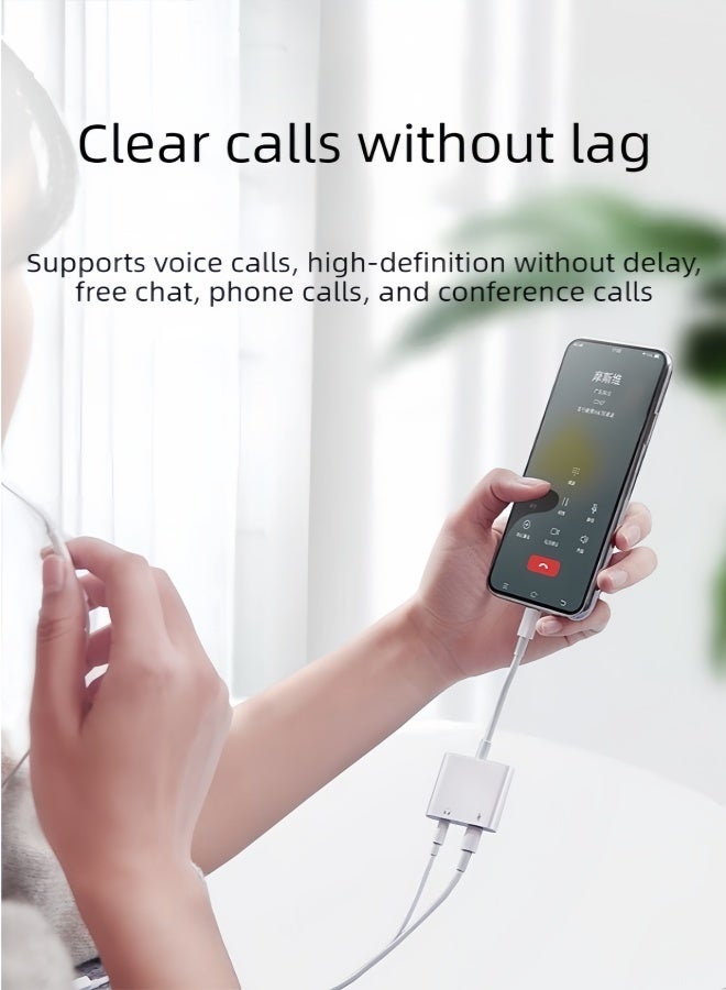 الصفحة الرئيسية محول USB-C إلى USB-C لمقبس سماعة الرأس مع شحن سريع 100 واط إصدار رقمي - متوافق مع iPhone 15/16/17 Pro و Pro Max و Samsung Galaxy S24/S23/S22/S21 Ultra و iPad Pro وأجهزة أخرى - Image 4
